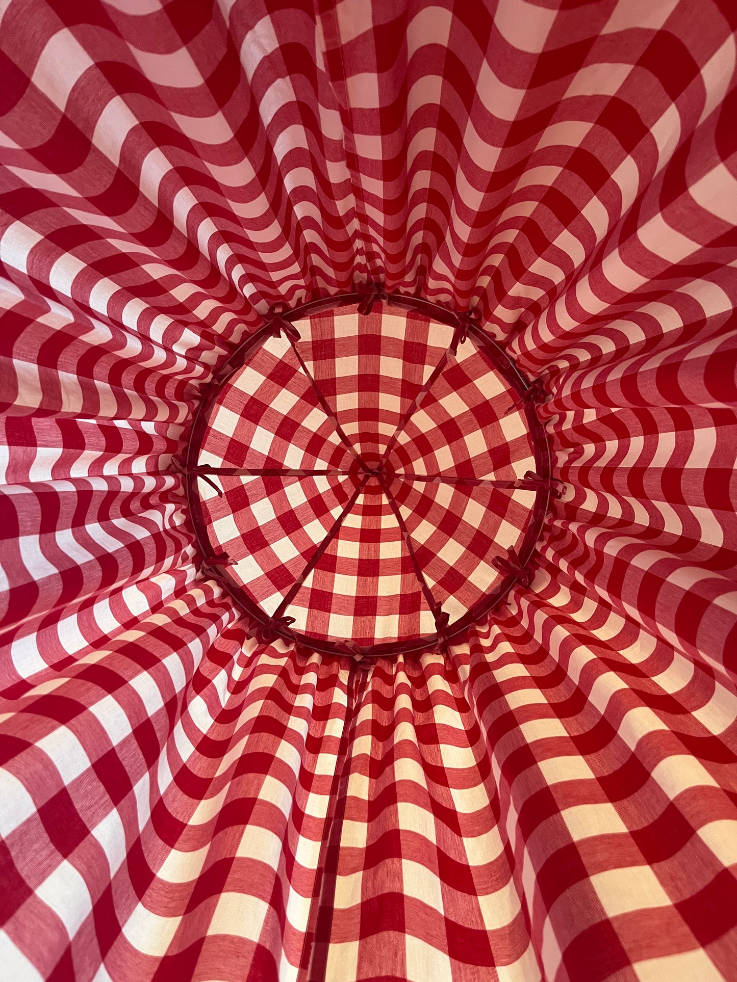 Red Gingham Bed Canopy