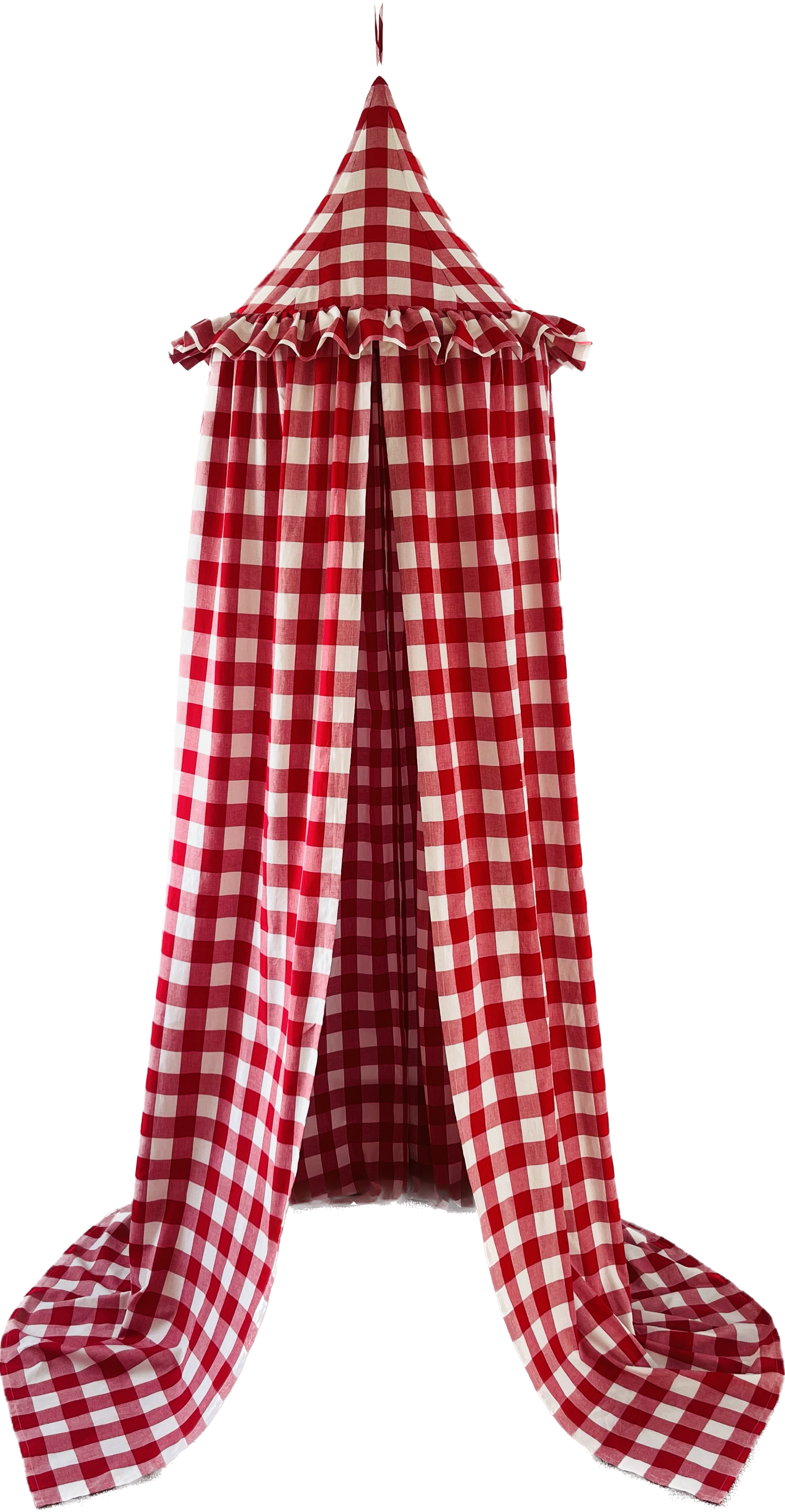 Red Gingham Bed Canopy